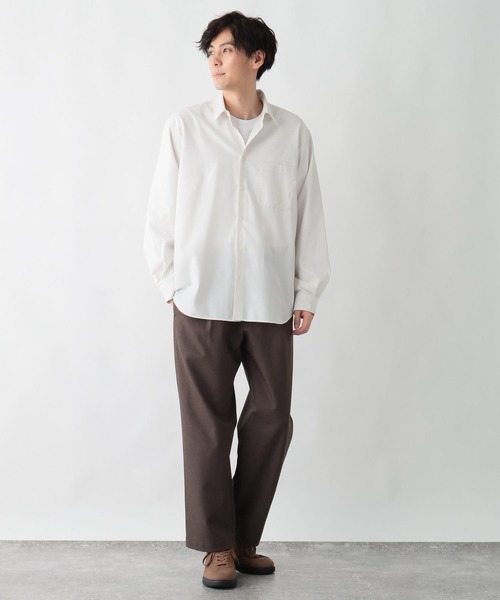 GLOBAL WORK（グローバルワーク）の「お手入れらくらくシャツ/601041（シャツ/ブラウス・メンズ・オフホワイト/チャコールグレー/レッド系8/ネイビー系4・SMALL/MEDIUM/LARGE/X-LARGE）」の6枚目の写真