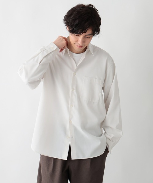 GLOBAL WORK（グローバルワーク）の「お手入れらくらくシャツ/601041（シャツ/ブラウス・メンズ・オフホワイト/チャコールグレー/レッド系8/ネイビー系4・SMALL/MEDIUM/LARGE/X-LARGE）」の8枚目の写真