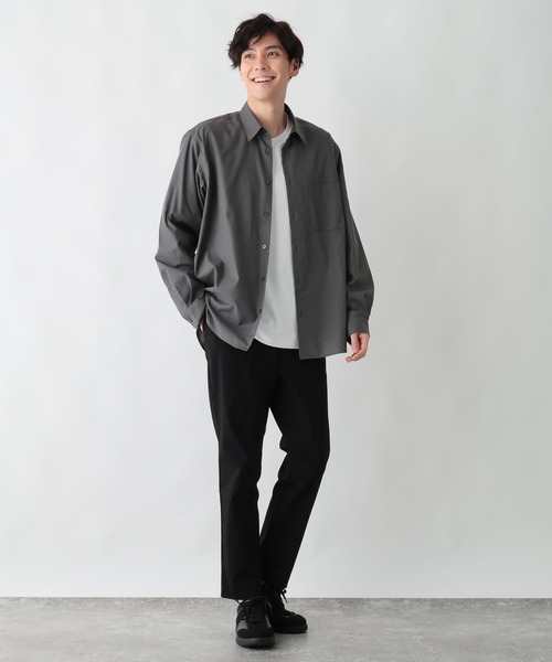 GLOBAL WORK（グローバルワーク）の「お手入れらくらくシャツ/601041（シャツ/ブラウス・メンズ・オフホワイト/チャコールグレー/レッド系8/ネイビー系4・SMALL/MEDIUM/LARGE/X-LARGE）」の11枚目の写真