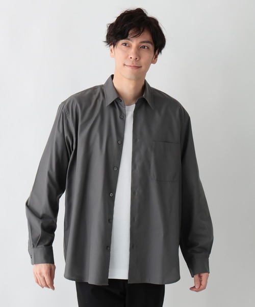 GLOBAL WORK（グローバルワーク）の「お手入れらくらくシャツ/601041（シャツ/ブラウス・メンズ・オフホワイト/チャコールグレー/レッド系8/ネイビー系4・SMALL/MEDIUM/LARGE/X-LARGE）」の20枚目の写真