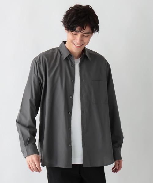 GLOBAL WORK（グローバルワーク）の「お手入れらくらくシャツ/601041（シャツ/ブラウス・メンズ・オフホワイト/チャコールグレー/レッド系8/ネイビー系4・SMALL/MEDIUM/LARGE/X-LARGE）」の21枚目の写真