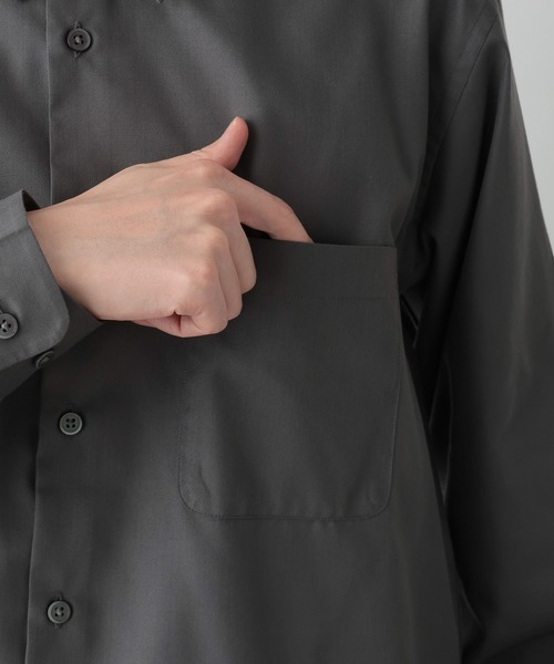 GLOBAL WORK（グローバルワーク）の「お手入れらくらくシャツ/601041（シャツ/ブラウス・メンズ・オフホワイト/チャコールグレー/レッド系8/ネイビー系4・SMALL/MEDIUM/LARGE/X-LARGE）」の15枚目の写真