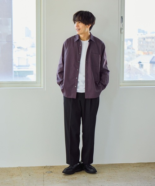 GLOBAL WORK(グローバルワーク)の「お手入れらくらくシャツ/601041(シャツ/ブラウス・メンズ・レッド系8/ネイビー系4/チャコールグレー/オフホワイト・X-LARGE/LARGE/MEDIUM/SMALL)」の14枚目の写真