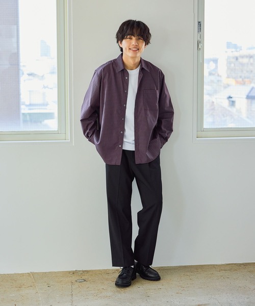 GLOBAL WORK(グローバルワーク)の「お手入れらくらくシャツ/601041(シャツ/ブラウス・メンズ・レッド系8/ネイビー系4/チャコールグレー/オフホワイト・X-LARGE/LARGE/MEDIUM/SMALL)」の15枚目の写真