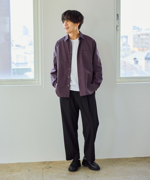 GLOBAL WORK(グローバルワーク)の「お手入れらくらくシャツ/601041(シャツ/ブラウス・メンズ・レッド系8/ネイビー系4/チャコールグレー/オフホワイト・X-LARGE/LARGE/MEDIUM/SMALL)」の16枚目の写真