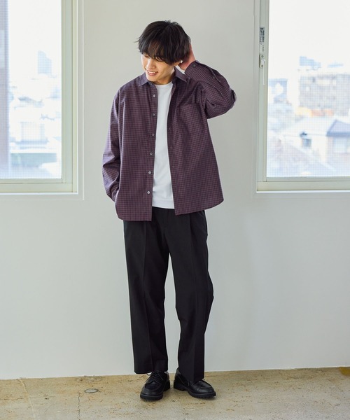 GLOBAL WORK(グローバルワーク)の「お手入れらくらくシャツ/601041(シャツ/ブラウス・メンズ・レッド系8/ネイビー系4/チャコールグレー/オフホワイト・X-LARGE/LARGE/MEDIUM/SMALL)」の17枚目の写真