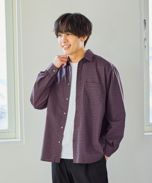 GLOBAL WORK(グローバルワーク)の「お手入れらくらくシャツ/601041(シャツ/ブラウス・メンズ・レッド系8/ネイビー系4/チャコールグレー/オフホワイト・X-LARGE/LARGE/MEDIUM/SMALL)」の18枚目の写真