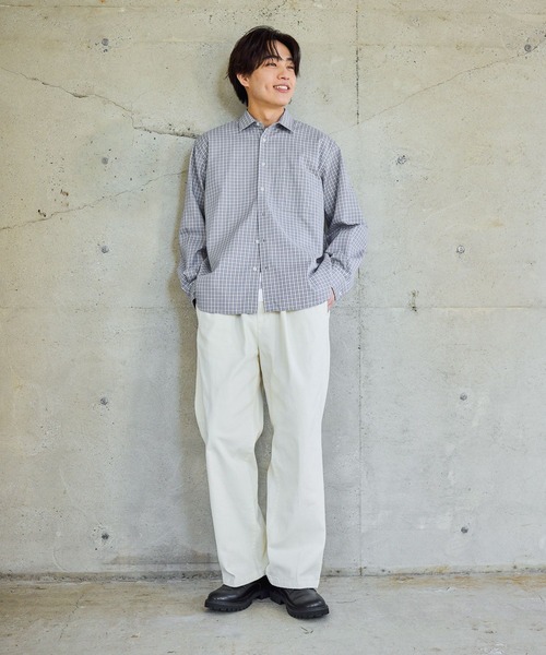 GLOBAL WORK(グローバルワーク)の「お手入れらくらくシャツ/601041(シャツ/ブラウス・メンズ・レッド系8/ネイビー系4/チャコールグレー/オフホワイト・X-LARGE/LARGE/MEDIUM/SMALL)」の6枚目の写真