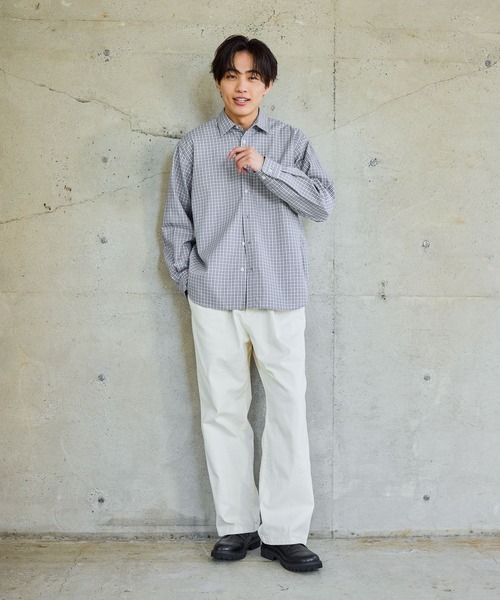 GLOBAL WORK(グローバルワーク)の「お手入れらくらくシャツ/601041(シャツ/ブラウス・メンズ・レッド系8/ネイビー系4/チャコールグレー/オフホワイト・X-LARGE/LARGE/MEDIUM/SMALL)」の8枚目の写真