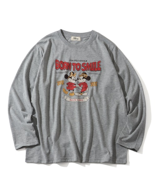 Disney(ディズニー)の「【Disney/ディズニー】ミッキーマウス カレッジロゴ アソートプリント 天竺ロンT(Tシャツ/カットソー・レディース・ベージュ/オートミール/カーキ/杢グレー・M/L)」の14枚目の写真