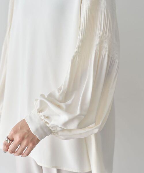 Green　Parks（グリーンパークス）の「O.袖プリーツブラウス（シャツ/ブラウス・レディース・サックスブルー/ブラック/ホワイト系その他2・FREE）」の13枚目の写真