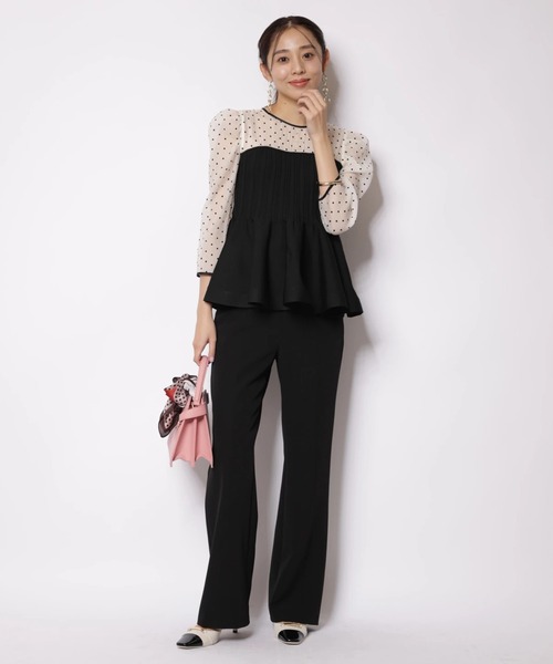 JUSGLITTY（ジャスグリッティー）の「ベーシック美脚パンツ（その他パンツ・レディース・ブラック・2/1/0）」の4枚目の写真