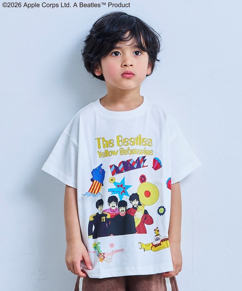The Beatles(ザビートルズ)の「【The Beatles】別注プリントTシャツ(Tシャツ/カットソー・キッズ・ブラック/ホワイト・80/90/100/110/120/130/140/150)」の1枚目の写真