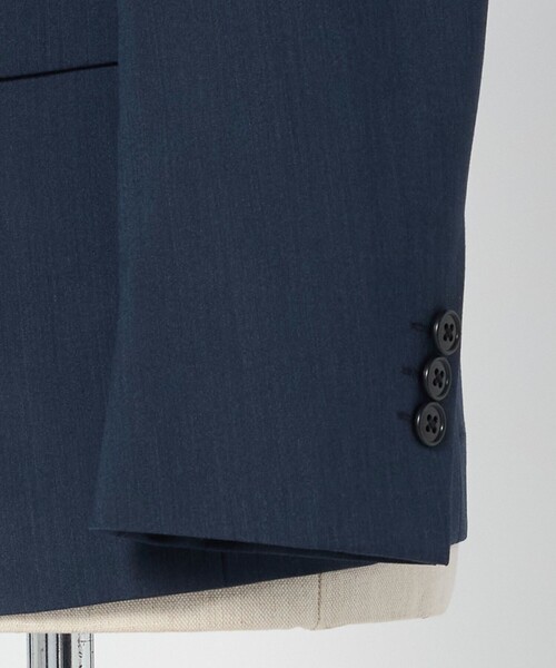 green label relaxing(グリーンレーベルリラクシング)の「A+ TWPU トロピカル無地 2B スリム セットアップ ジャケット -ウォッシャブル・ストレッチ-(スーツジャケット・メンズ・ブラック/ネイビー/ダークグレー/ロイヤルブルー/ダークブラウン・S/XXL/L/XL/M)」の17枚目の写真