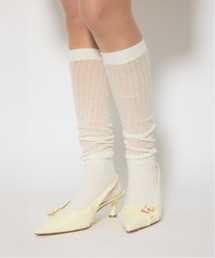 rienda（リエンダ）の「ストーン付きシアーソックス（ソックス/靴下）」