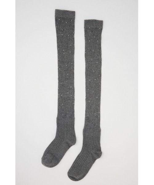 rienda（リエンダ）の「ストーン付きシアーソックス（ソックス/靴下・レディース・グレー/ホワイト・FREE）」の11枚目の写真