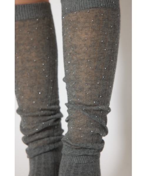 rienda（リエンダ）の「ストーン付きシアーソックス（ソックス/靴下・レディース・グレー/ホワイト・FREE）」の17枚目の写真