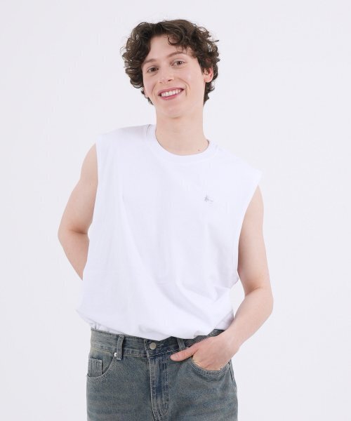 THE-ABON(エイボン)の「フィッシャーマンコットンオーバーサイズノースリーブTシャツグレー(Tシャツ/カットソー・メンズ・グレー・L/M)」の5枚目の写真
