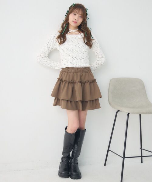 ems excite（エムズエキサイト）の「シャーリングインナーCT（Tシャツ/カットソー・レディース・ブルー系その他/ホワイト系その他/ブラック系その他4/オフホワイト・FREE）」の11枚目の写真