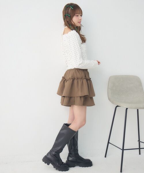 ems excite（エムズエキサイト）の「シャーリングインナーCT（Tシャツ/カットソー・レディース・ブルー系その他/ホワイト系その他/ブラック系その他4/オフホワイト・FREE）」の12枚目の写真