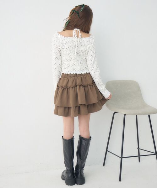 ems excite（エムズエキサイト）の「シャーリングインナーCT（Tシャツ/カットソー・レディース・ブルー系その他/ホワイト系その他/ブラック系その他4/オフホワイト・FREE）」の13枚目の写真