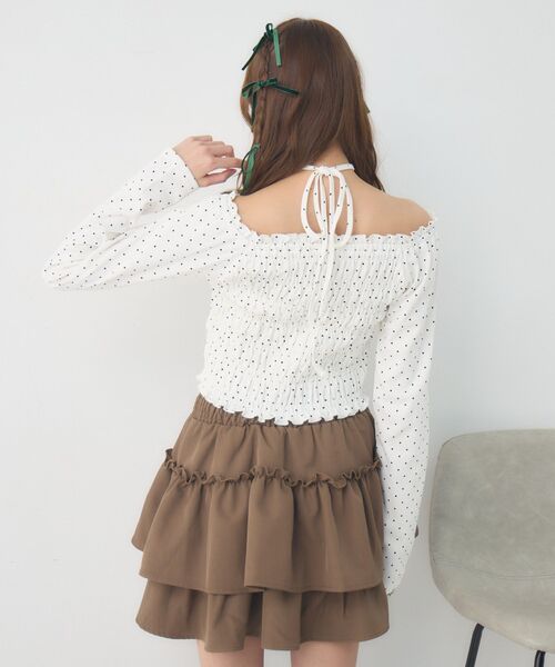 ems excite（エムズエキサイト）の「シャーリングインナーCT（Tシャツ/カットソー・レディース・ブルー系その他/ホワイト系その他/ブラック系その他4/オフホワイト・FREE）」の18枚目の写真