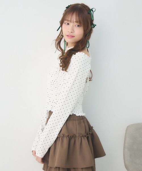 ems excite（エムズエキサイト）の「シャーリングインナーCT（Tシャツ/カットソー・レディース・ブルー系その他/ホワイト系その他/ブラック系その他4/オフホワイト・FREE）」の19枚目の写真