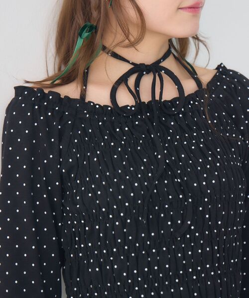 ems excite（エムズエキサイト）の「シャーリングインナーCT（Tシャツ/カットソー・レディース・ブルー系その他/ホワイト系その他/ブラック系その他4/オフホワイト・FREE）」の5枚目の写真