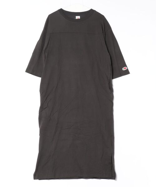 FRUIT OF THE LOOM（フルーツオブザルーム）の「【ST】【FRUIT OF THE LOOM】ベースボールS/Sワンピース（ワンピース・レディース・グレー/ブラック/ホワイト・FREE）」の2枚目の写真