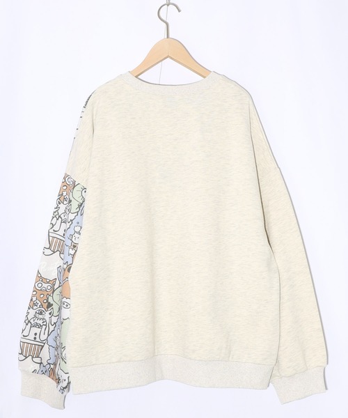 ScoLar Parity(スカラーパリティ)の「353145:Parityキャラ総柄 裏起毛波模様切替プルオーバー(Tシャツ/カットソー・レディース・ブラック/オートミール/ブルー・M)」の16枚目の写真