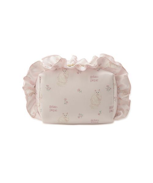 フラワーキャット柄ポーチ（ポーチ）｜gelato pique（ジェラートピケ