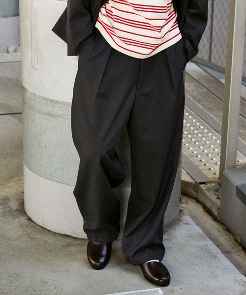 JOURNAL STANDARD(ジャーナルスタンダード)の「TW ツイル オーバー パンツ(その他パンツ・メンズ・チャコールグレー/ブラック/チョコ・SMALL/MEDIUM/LARGE)」の2枚目の写真