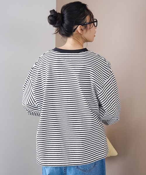 coen(コーエン)の「【リニューアル】USAコットン ボリュームスリーブロンT(Tシャツ/カットソー・レディース・オフホワイト/その他1/その他2/ブラック・M/L)」の19枚目の写真