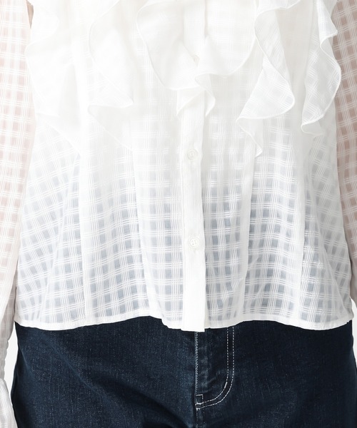 MISCH MASCH（ミッシュマッシュ）の「2026春夏新作 フリルレイヤードブラウス（シャツ/ブラウス・レディース・ホワイト/グリーン/イエロー・ﾌﾘ-）」の15枚目の写真