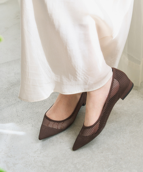 LE TALON(ルタロン)の「《追加3》ポインテッドネットフラット(その他シューズ・レディース・ブラック×ブラック/ブラウン/アイボリー/サックスブルー・21/21.5/22cm/22.5cm/23cm/23.5cm/24cm/24.5cm/25cm/25.5cm)」の11枚目の写真