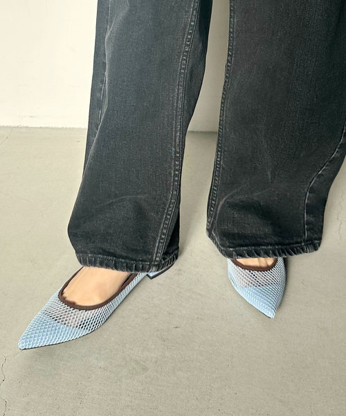 LE TALON(ルタロン)の「《追加3》ポインテッドネットフラット(その他シューズ・レディース・ブラック×ブラック/ブラウン/アイボリー/サックスブルー・21/21.5/22cm/22.5cm/23cm/23.5cm/24cm/24.5cm/25cm/25.5cm)」の12枚目の写真