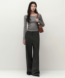 セール】Layered Wrap Trousers (FL-255_Black)（その他パンツ