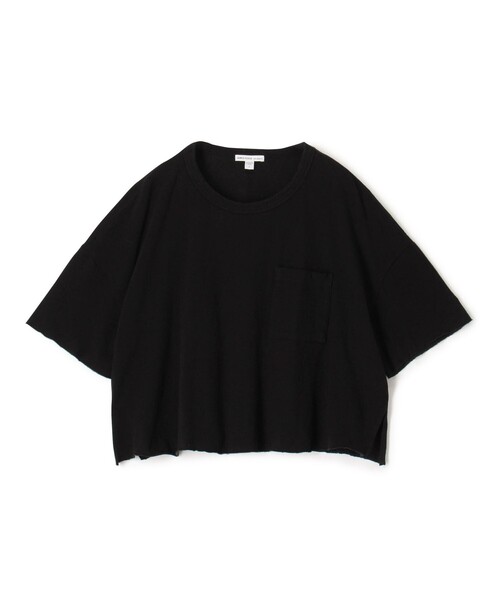 JAMES PERSE(ジェームスパース)の「クロップドリラックスフィットポケットTシャツ WRBJ3168(Tシャツ/カットソー・レディース・ブラック/ベージュ・1)」の2枚目の写真