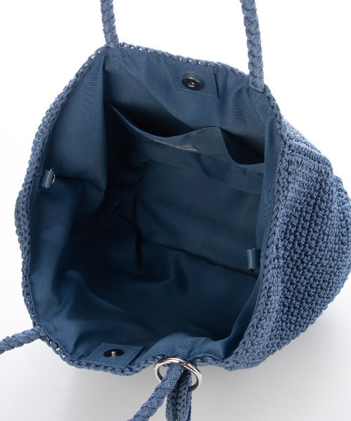 cache cache(カシュ カシュ)の「カシュカシュ cachecache / ベーシッククロッシェトート カゴバッグ(トートバッグ・レディース・グレー/ブルー/ブラック・FREE)」の10枚目の写真