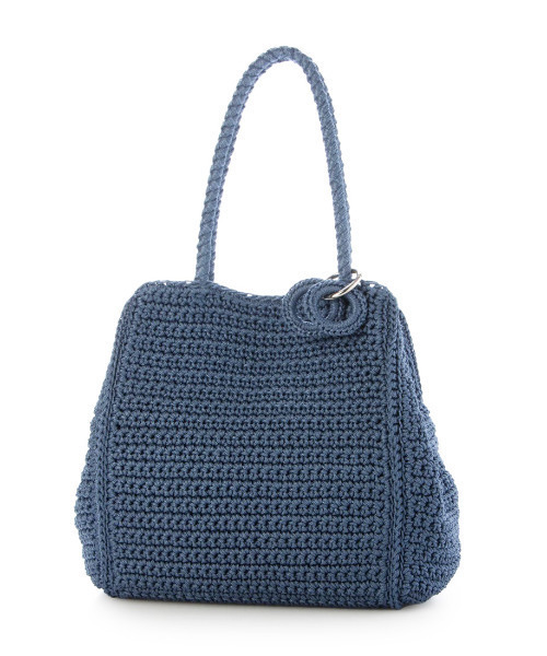 cache cache(カシュ カシュ)の「カシュカシュ cachecache / ベーシッククロッシェトート カゴバッグ(トートバッグ・レディース・グレー/ブルー/ブラック・FREE)」の8枚目の写真