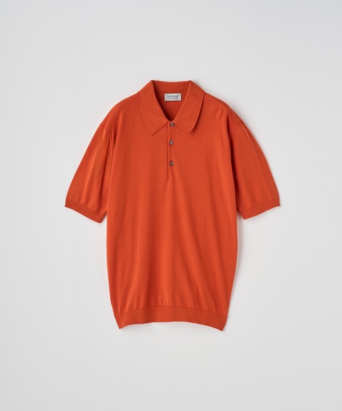 JOHN SMEDLEY(ジョンスメドレー)の「半袖コットンニットクラシックポロシャツ(ポロシャツ・メンズ・レッド系・S/M)」の1枚目の写真