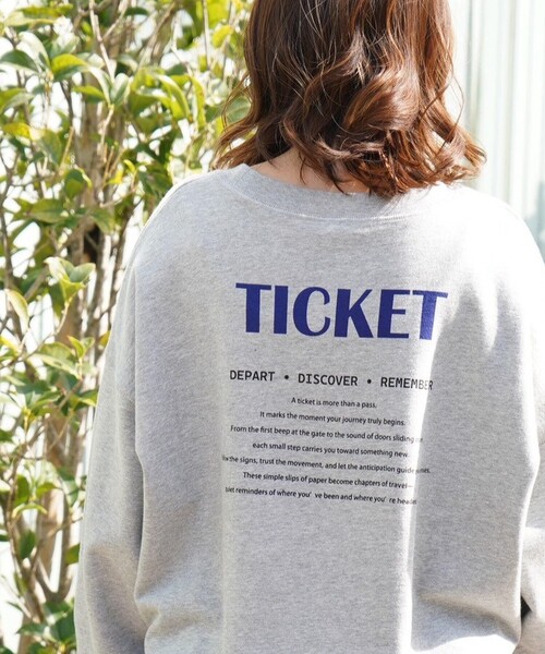 abahouse mavie（アバハウスマヴィ）の「【裏毛】ロゴスウェット/長袖/トレーナー/バックプリント/春カラー（スウェット・レディース・サックスブルー/チャコールグレー/グレー/ピンク・フリー）」の5枚目の写真