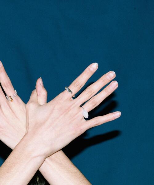 SMELLY(スメリー)の「SMELLY so’ oval white jade ring(リング・レディース・シルバー系その他・11)」の4枚目の写真