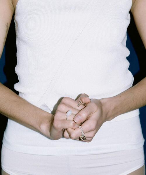 SMELLY(スメリー)の「SMELLY so’ oval white jade ring(リング・レディース・シルバー系その他・11)」の6枚目の写真