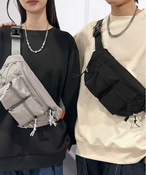 L'atelier(ラトリエ)の「ボディバッグ ワンショルダー ウェストバッグ 軽量(ボディバッグ/ウエストポーチ・メンズ・ブラック系1/ブラック系2/ブラック系4/グレー系1/シルバー系3/ブラック系3・FREE)」の7枚目の写真
