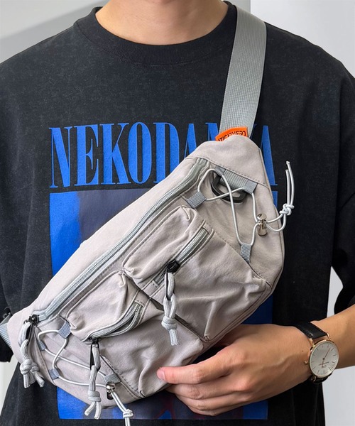 L'atelier(ラトリエ)の「ボディバッグ ワンショルダー ウェストバッグ 軽量(ボディバッグ/ウエストポーチ・メンズ・ブラック系1/ブラック系2/ブラック系4/グレー系1/シルバー系3/ブラック系3・FREE)」の14枚目の写真