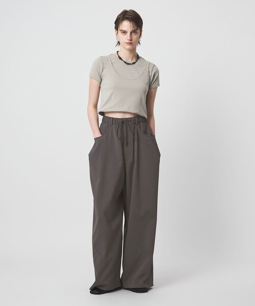 ASTRAET（アストラット）の「＜ASTRAET＞ポケット/ダーツ イージーワイドパンツ（その他パンツ・レディース・ダークグレー/オフホワイト・00/1/0）」の8枚目の写真