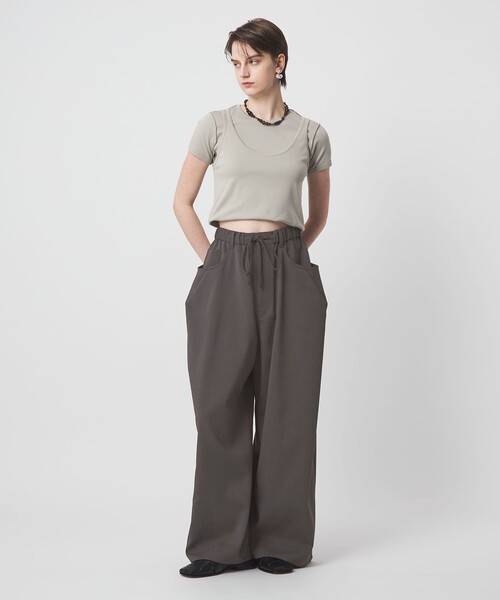ASTRAET（アストラット）の「＜ASTRAET＞ポケット/ダーツ イージーワイドパンツ（その他パンツ・レディース・ダークグレー/オフホワイト・00/1/0）」の9枚目の写真