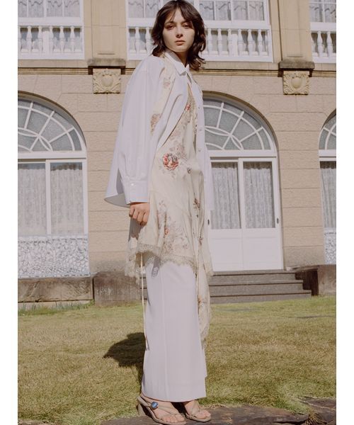 SNIDEL(スナイデル)の「レーストリムサテンキャミTOP(キャミソール・レディース・イエロー/アイボリー/その他・F)」の6枚目の写真