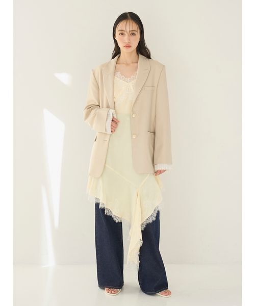 SNIDEL(スナイデル)の「レーストリムサテンキャミTOP(キャミソール・レディース・イエロー/アイボリー/その他・F)」の20枚目の写真